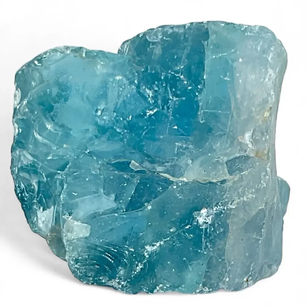 Sky‎ Blue Art Glass Cullet Glowing Manganese Slag Glass #4GL140